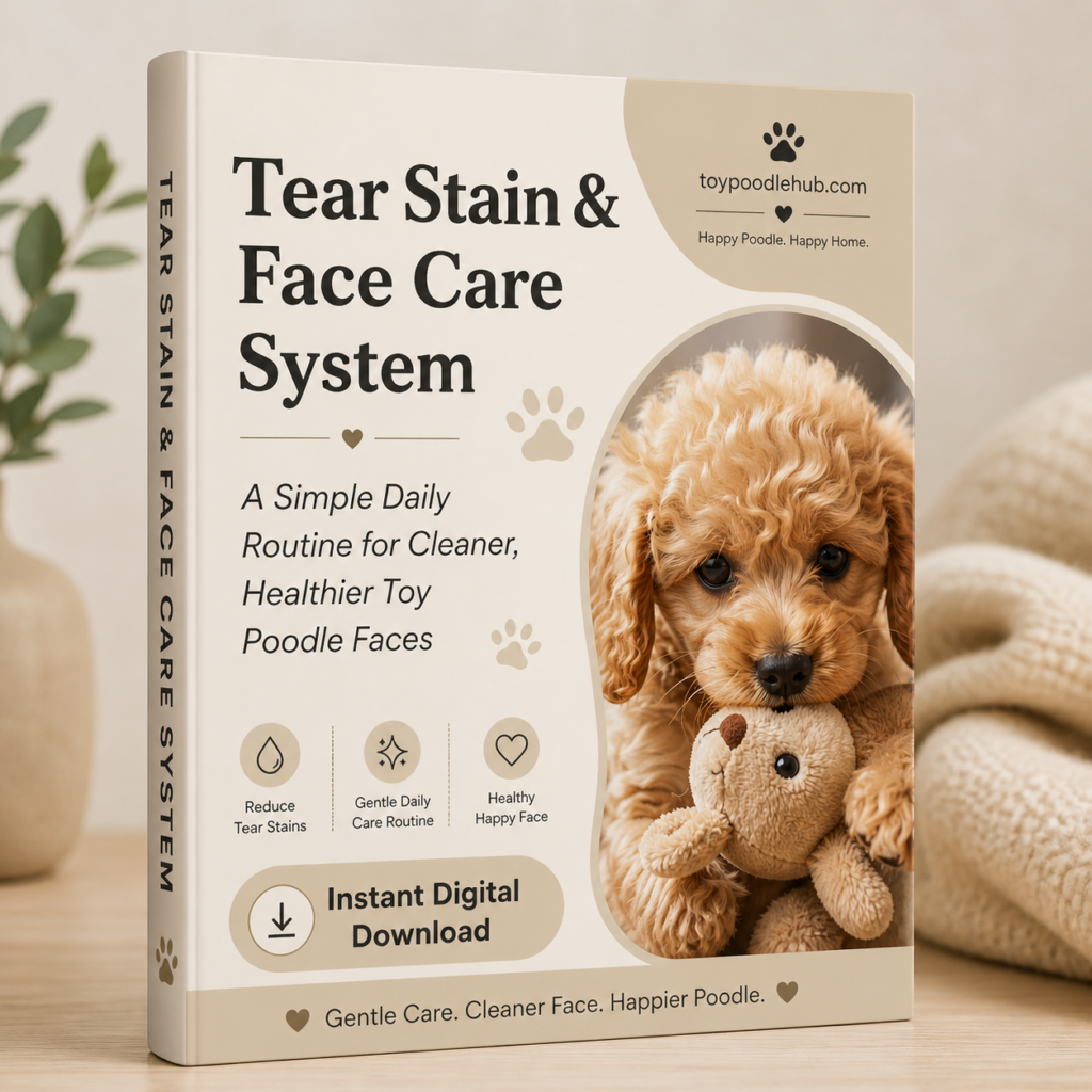 Tear stain and face care for toy poodles
